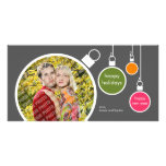 Modern Christmas Photo Card - Dark Grey