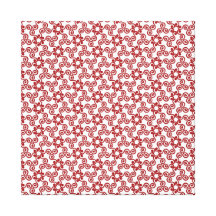 Modern Christmas Red Scroll Pattern Canvas Print