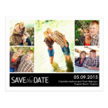 Modern Collage Save The Date Postcard