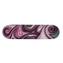 Modern Construction in Mauve Purple Skate Board Deck