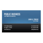 Modern Corporate Black and Blue Business Card