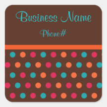 Modern Dots Business Stickers