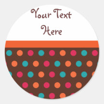 Modern Dots Custom Stickers