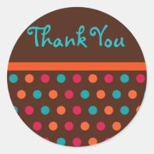 Modern Dots Thank You Stickers