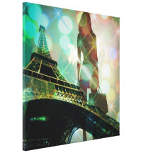 modern elegant paris sparkles silhouette fashion gallery wrap canvas