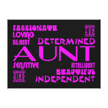 Modern Feminine Chic & Stylish Aunties & Aunts Stretched Canvas Print