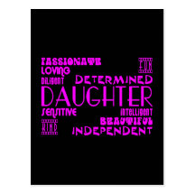 Modern Feminine Chic & Stylish Daughters Post Card