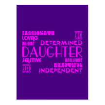 Modern Feminine Chic & Stylish Daughters Post Card