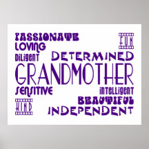 Modern Feminine Chic Stylish Grandmas Grandmothers Posters