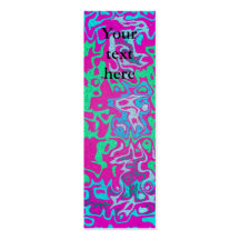 Modern green blue psychedelic on pink background business card template