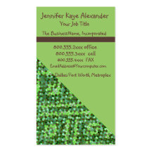 Modern Green Dot Business Card