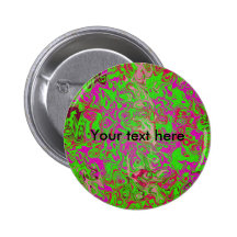 Modern green psychedelic on pink background