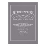 Modern Grey Reception Invitation
