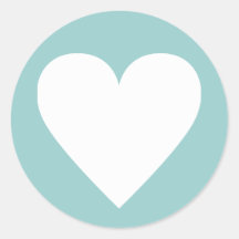 Modern Heart Label Sticker Template, 99CCCC