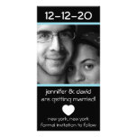 Modern Heart Save The Dates (Pale Blue) Personalised Photo Card