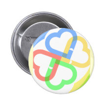 modern hearts Button