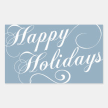 Modern Holiday Script Gift Rectangular Sticker