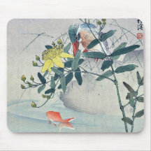 Modern illustrated sheets with pictorial envelope mousepad
