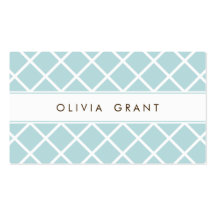 Modern Lattice Calling Card Business Cards