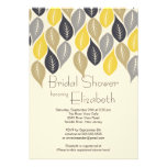 Modern Leaf Fall Bridal Shower Invitation