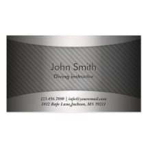 Modern Metal Stripes Diving Business Card