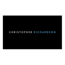 MODERN & MINIMAL Black Business Card