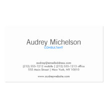 MODERN MINIMALISM GRAY/BLUE Business Card