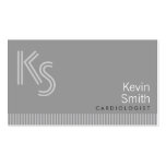 Modern Monogram Cardiologist Business Card