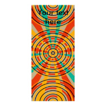 Modern orange green circles custom rack card