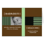 Modern Patchwork Birth Announcement Card