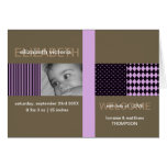 Modern Patchwork Birth Announcement Card