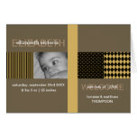 Modern Patchwork Birth Announcement Card