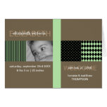 Modern Patchwork Birth Announcement Card