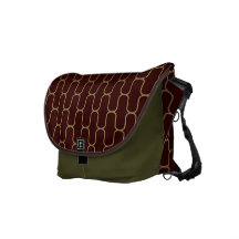 Modern Pattern Messenger Bag in brown