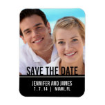 MODERN PHOTO SAVE THE DATE MAGNET | BLACK WHITE