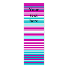 Modern pink and baby blue stripes business cards