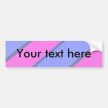 Modern pink blue diagonal stripes bumper stickers