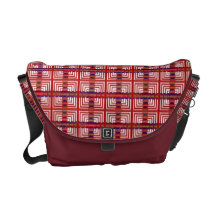 Modern Plaid Messenger Bag