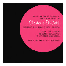 modern | polka dot; birthday party personalized invite