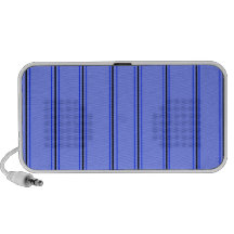 Modern purple and blue pinstripes travel speaker