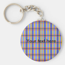 Modern purple and blue plaid key chains