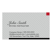 Modern Red Pixel Diving Business Card