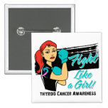 Modern Rosie Fight Like a Girl - Thyroid Cancer Buttons