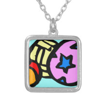 Modern Soccer Crazy Balls Personalized Necklace