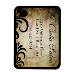 Modern Sophisticated Salon Business Magnets