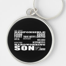 Modern Stylish Best & Greatest Sons : Qualities Keychain