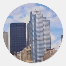 Modern titans of Pittsburgh, Pennsylvania, U.S.A. Round Stickers