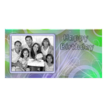 Modern, unique design customized photo card