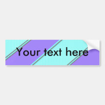 Modern violet blue diagonal stripes bumper sticker