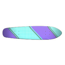 Modern violet blue diagonal stripes skateboards
